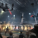 Concept art of one of Episode III’s action scenes.
